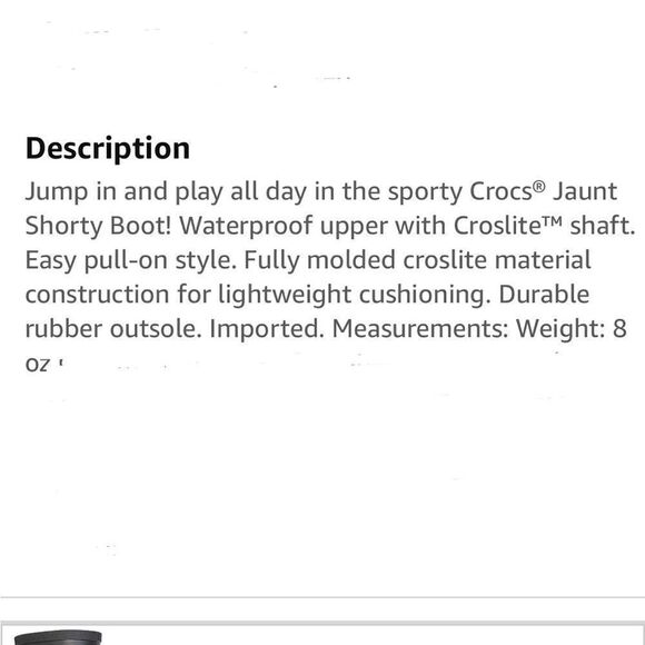 CROC Handle It Pink Lightweight Waterproof Shorty Boots - Picture 13 of 16